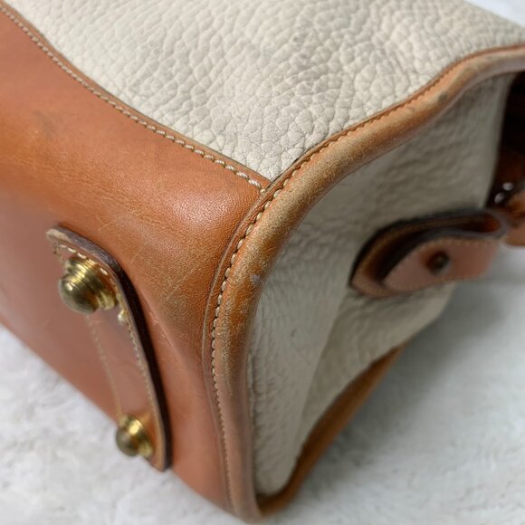 Dooney & Burke Women's Vintage Cream Leather Handbag - Picture 7 of 15